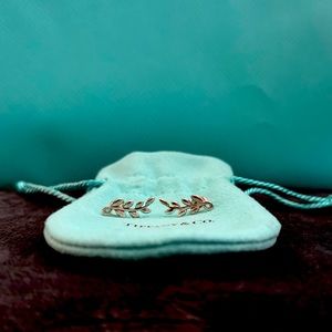 Tiffany and Co. Paloma Picasso Olive Leaf Climber Earrings in Sterling Silver